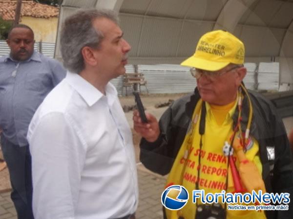 Senador João Vicente visitou obras do Mercado do Cruzeiro em Floriano.(Imagem:FlorianoNews)