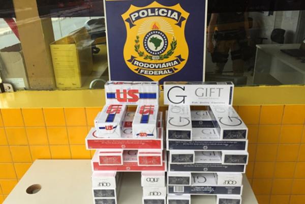 Polícia Rodoviária Federal apreende cigarros paraguaios em Floriano.(Imagem:portalf5)