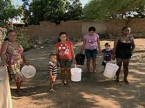 Água vira artigo raro no sertão piauiense.(Imagem:Reprodução/ TV Globo)