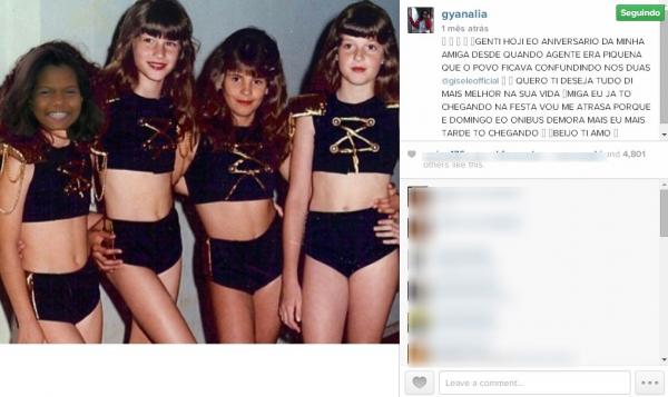 Gyanalia em montagem com a top model Gisele Bündchen.(Imagem: Gyanalia/ArquivoPessoal)