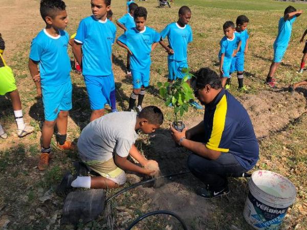 Clube da Agespisa recebe arborização feita pelo Rotary Club Floriano Princesa do Sul.(Imagem:Rotary Club)