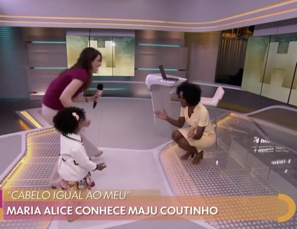 Maju Coutinho conhece a piauiense Maria Alice após vídeo viralizar(Imagem:Divulgação)