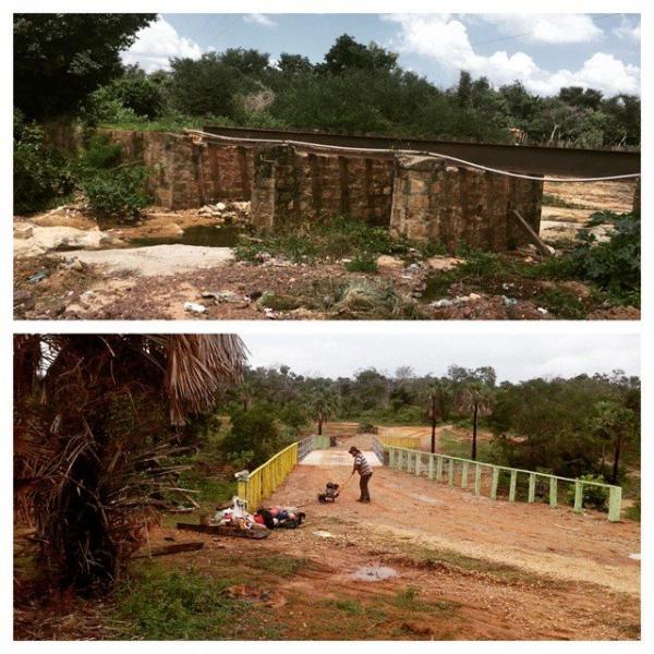 Prefeitura de Floriano vai inaugurar ponte do povoado Manga neste sábado.(Imagem:Secom)