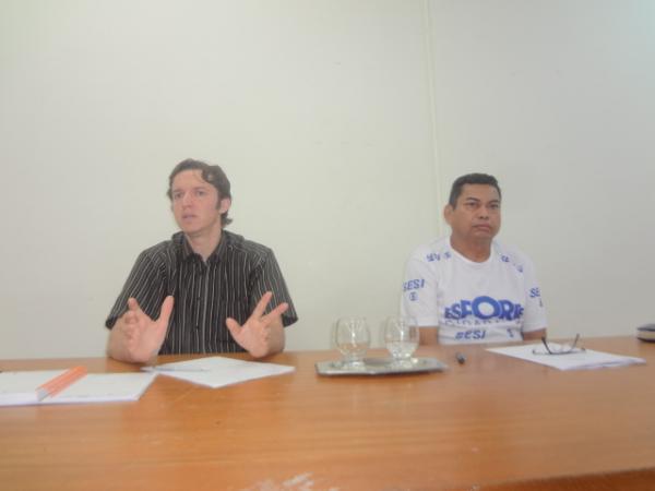 Maurício Miranda, Secretário de Cultura, Esporte e Lazer e o Assessor Rilmar Barbosa.(Imagem:FlorianoNews)
