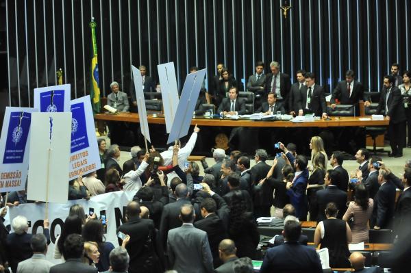 Plenário da Câmara durante votação do projeto de reforma trabalhista.(Imagem:J.Batista/Câmara dos Deputados)
