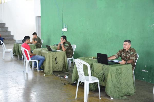 3º Batalhão de Engenharia de Construção realiza alistamento em Floriano(Imagem:Secom)