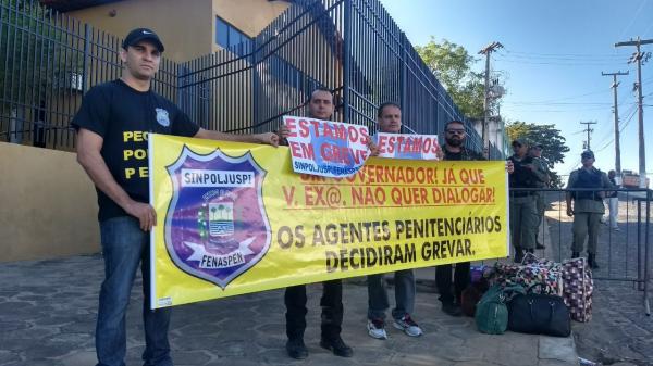 Agentes penitenciários iniciam greve por tempo indeterminado no Piauí.(Imagem:Divulgação/Sinpoljuspi)
