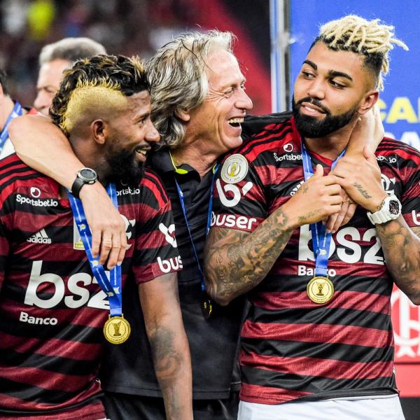 Rodinei, Jorge Jesus, Gabigol Flamengo.(Imagem:Jorge R Jorge/BP Filmes)