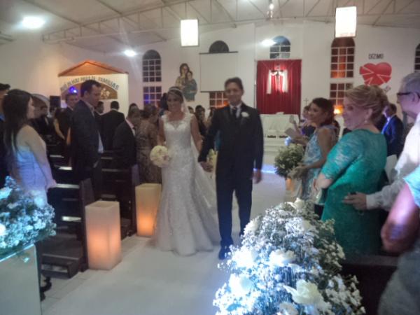 Enlace matrimonial de Marcello Borges e Priscylla Castro.(Imagem:FlorianoNews)