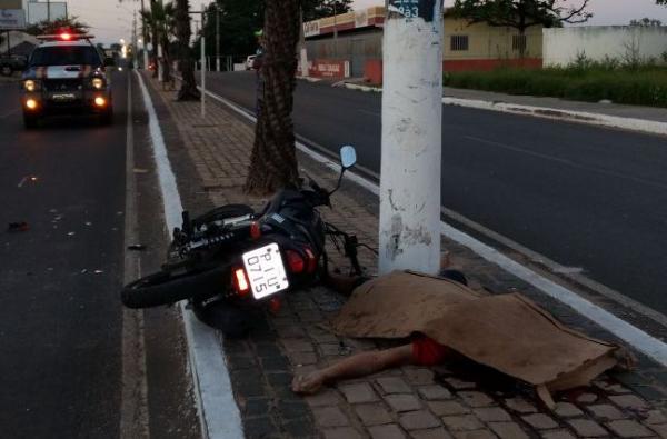 Acidente durante a madrugada tira a vida de motociclista em Floriano.(Imagem:3°BPM)