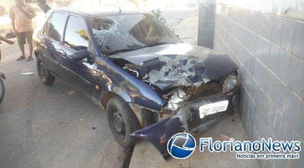 Motoqueiro fica ferido e homem é preso por embriaguez após acidente.(Imagem:FlorianoNews)