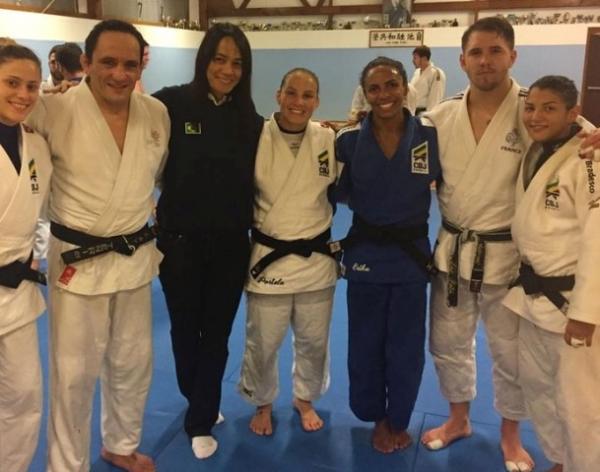 Ao lado do namorado francês, Sarah Menezes treina com a seleção na França.(Imagem:Reprodução/Instagram)