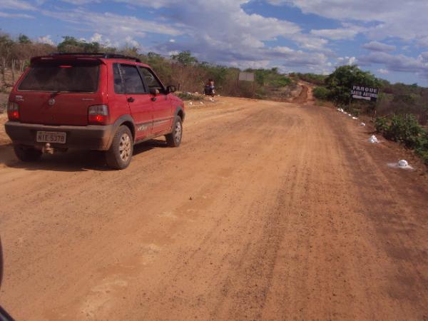 Entrada para o parque de vaquejada de Arraial(Imagem:redação)