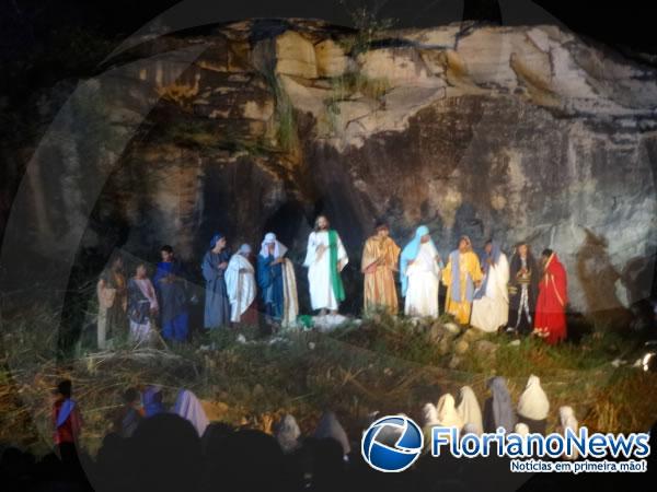 Fé e emoção marcaram primeiro dia do espetáculo da Paixão de Cristo em Floriano.(Imagem:FlorianoNews)