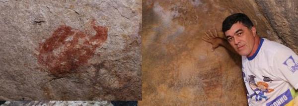  Professores descobrem registros rupestres em Pio IX.(Imagem:Seduc/Divulgação)