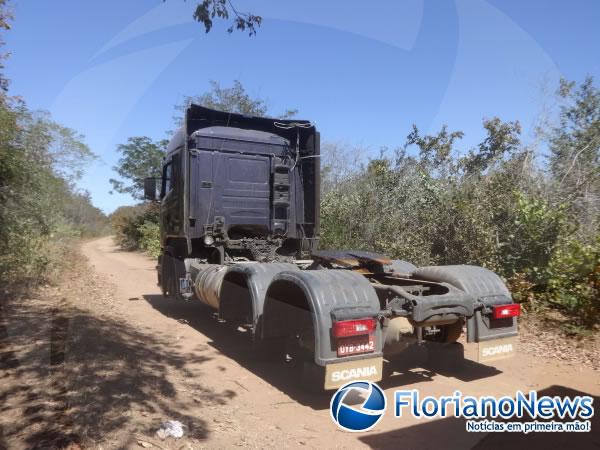 Ladrões abordam caminhoneiro e subtraem pneus do veículo em Floriano.(Imagem:FlorianoNews)