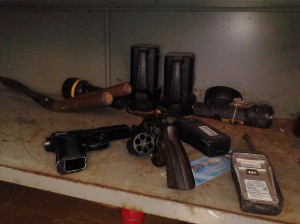 Agentes dizem que são apenas duas armas para segurança de presídio.(Imagem:Divulgação/Sinpoljuspi)