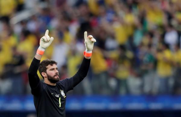 Alisson não sofreu gols e vem fazendo boa Copa América.(Imagem:REUTERS/Ueslei Marcelino)