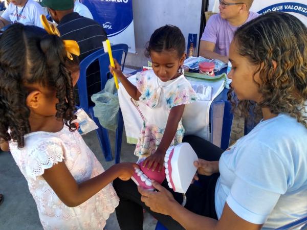 Igreja Católica, FAESF e Sesc promovem ação social no Bairro Riacho Fundo(Imagem:Conselho Diocesano do Laicato)