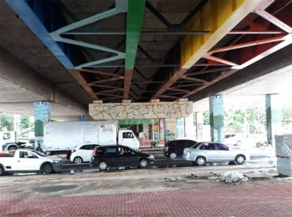 Trânsito sob a ponte JK será interditado parcialmente sábado e domingo.(Imagem:Cidadeverde.com)