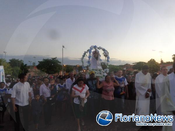 Procissão marca encerramento da festa de Nossa Senhora de Nazaré.(Imagem:FlorianoNews)