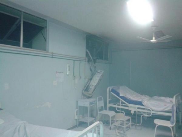 Curto-circuito provoca princípio de incêndio em enfermaria do HUT.(Imagem:Cidadeverde.com)