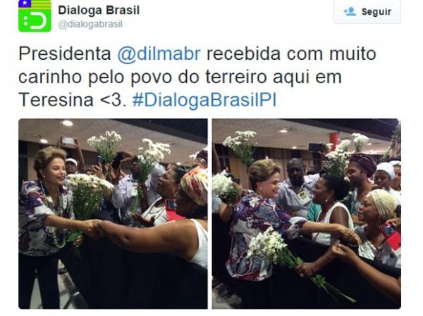 Presidente Dilma Rousseff em Teresina (Imagem:Foto: Reprodução/Twitter Dialoga Brasil)