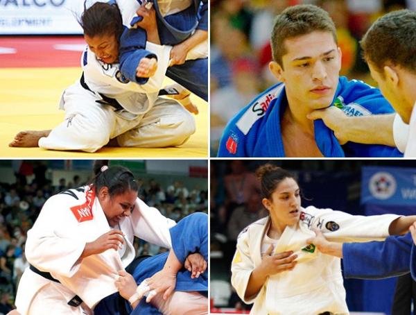 Sarah, Penalber, Sulene e Mayra: brasileiros no topo do ranking.(Imagem: Editoria de Arte)