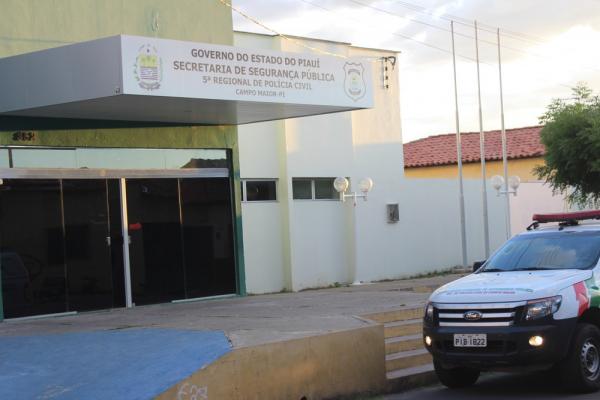 Delegacia regional de Campo Maior investiga crime.(Imagem:Patrícia Andrade/G1)