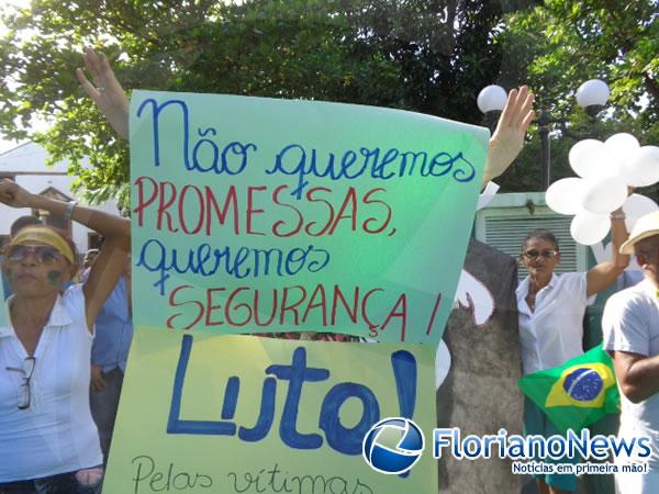 População de Jerumenha realiza manifestação pedindo mais segurança.(Imagem:FlorianoNews)