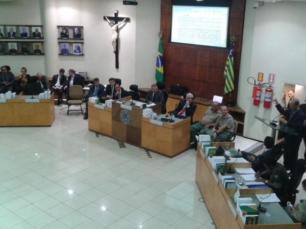 TRE-PI reuniu polícias do estado para tratar sobre a segurança nas eleições.(Imagem:Catarina Costa/G1)