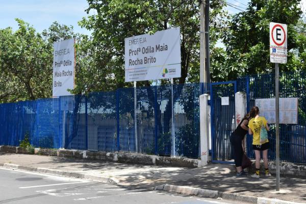 Fachada da escola Professora Odila Maia Rocha Brito(Imagem:Reprodução)