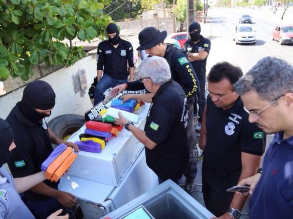 Droga apreendida seria comercializada em Teresina.(Imagem:Divulgação/Polícia Civil)