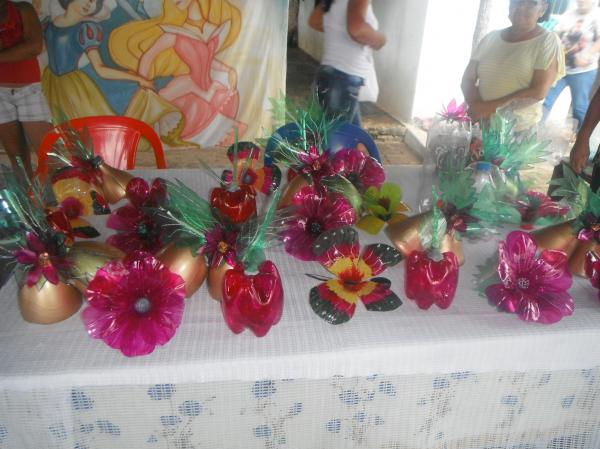 Mulheres participaram de curso de reciclagem em garrafas pet.(Imagem:FlorianoNews)