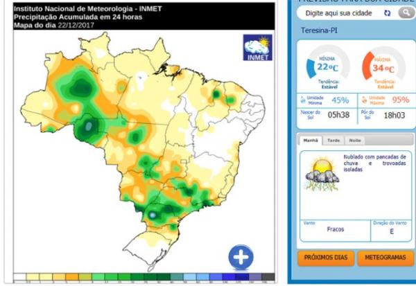 Região Norte do Piauí registrou chuva de até 30 milímetros nesta sexta.(Imagem:Reprodução)