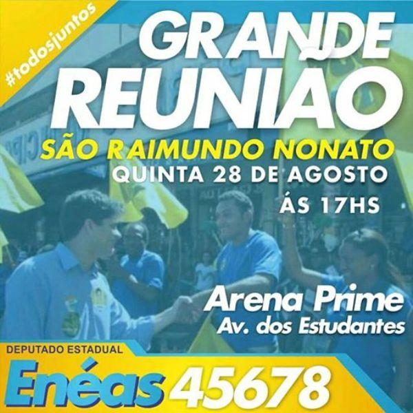 Confira a agenda do candidato Enéas Maia para esta quinta (28)(Imagem:Reprodução/Facebook)