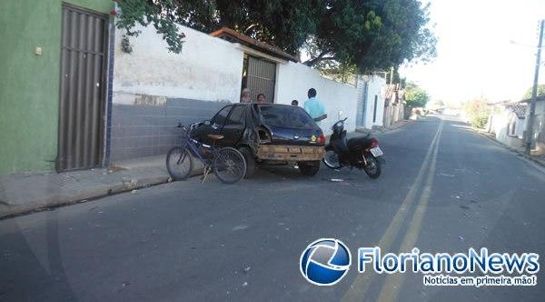 Motoqueiro fica ferido e homem é preso por embriaguez após acidente.(Imagem:FlorianoNews)