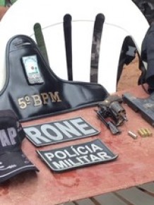Arma do militar assassinado e dos assaltantes foram enterradas.(Imagem: Gil Oliveira/ G1 PI)