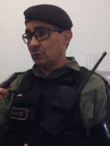 Coronel Alberto explicou sobre a distribuição de policiais para as eleições.(Imagem:Catarina Costa)