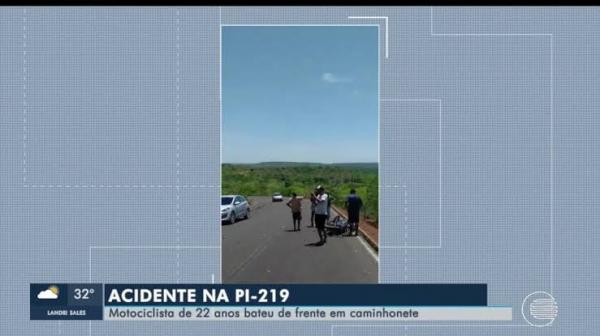 Motociclista morre após colidir em caminhonete na PI-219 região Sul do Piauí.(Imagem:Reprodução)