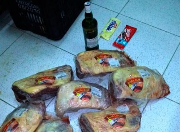 Universitário é preso suspeito de furtar carne e chocolate de supermercado.(Imagem:CidadeVerde.com)