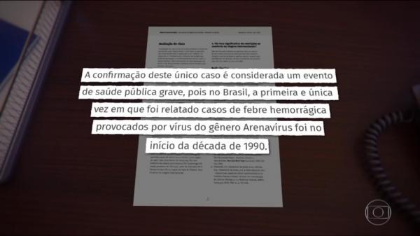 Febre hemorrágica foi registrada no interior de SP pela primeira vez nos últimos 20 anos(Imagem:Reprodução/TV Globo)