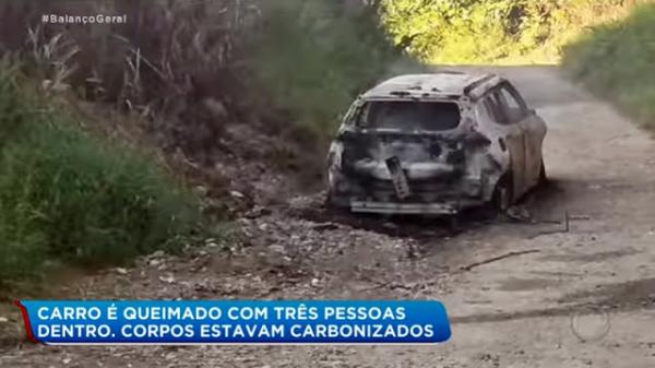 Piauiense, esposa e filho são encontrados carbonizados dentro de carro de luxo em SP(Imagem:Reprodução)