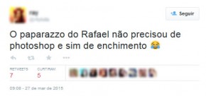 Twitter sobre o Rafael Licks (Imagem:Reprodução / Twitter)