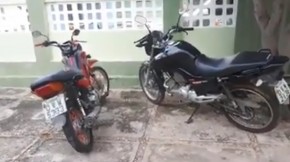 Polícia recupera duas motos roubadas em Floriano.(Imagem:Divulgação)