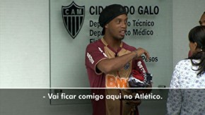 Ronaldinho Gaúcho renova com o Galo por mais uma temporada.(Imagem:Divulgação)