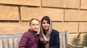 Greta Thunberg e Malala Yousafzai se encontraram na Lady Margaret Hall(Imagem:Reprodução/Twitter/Malala Yousafzai)