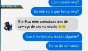 Suspeito de matar colega de escola justifica crime em mensagem.(Imagem:Reprodução)