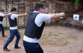 Policiais participam de torneio de tiro prático na Acadepol.(Imagem:Divulgação)