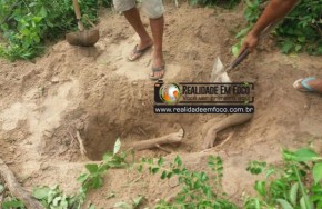 Corpo de jovem enterrado vivo é encontrado em José de Freitas.(Imagem:Realidadeemfoco)